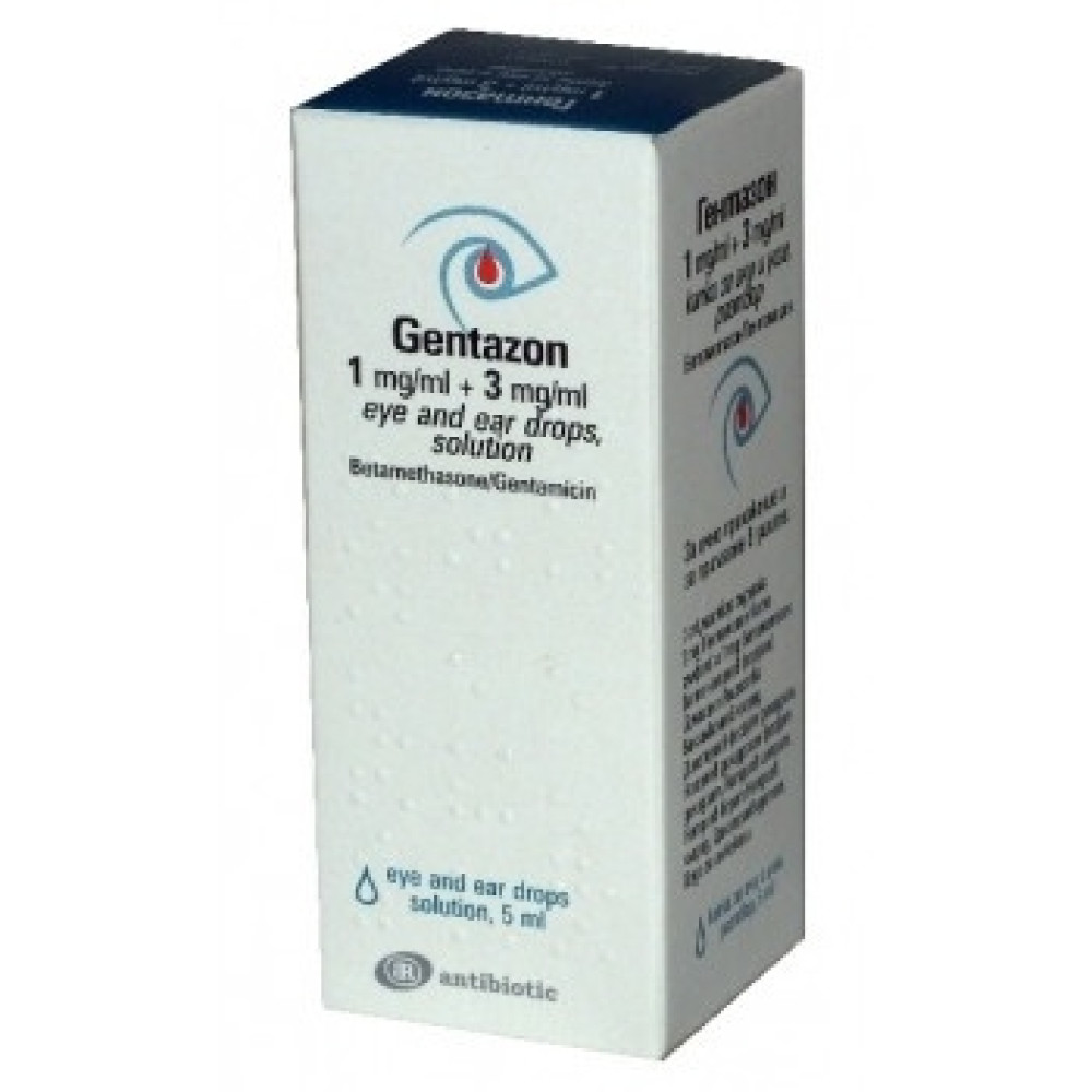 Gentazon Colir 1mg / ml + 3mg / ml 5ml / Гентазон Колир 1мг/мл+3мг/мл 5мл - Лекарства с рецепта