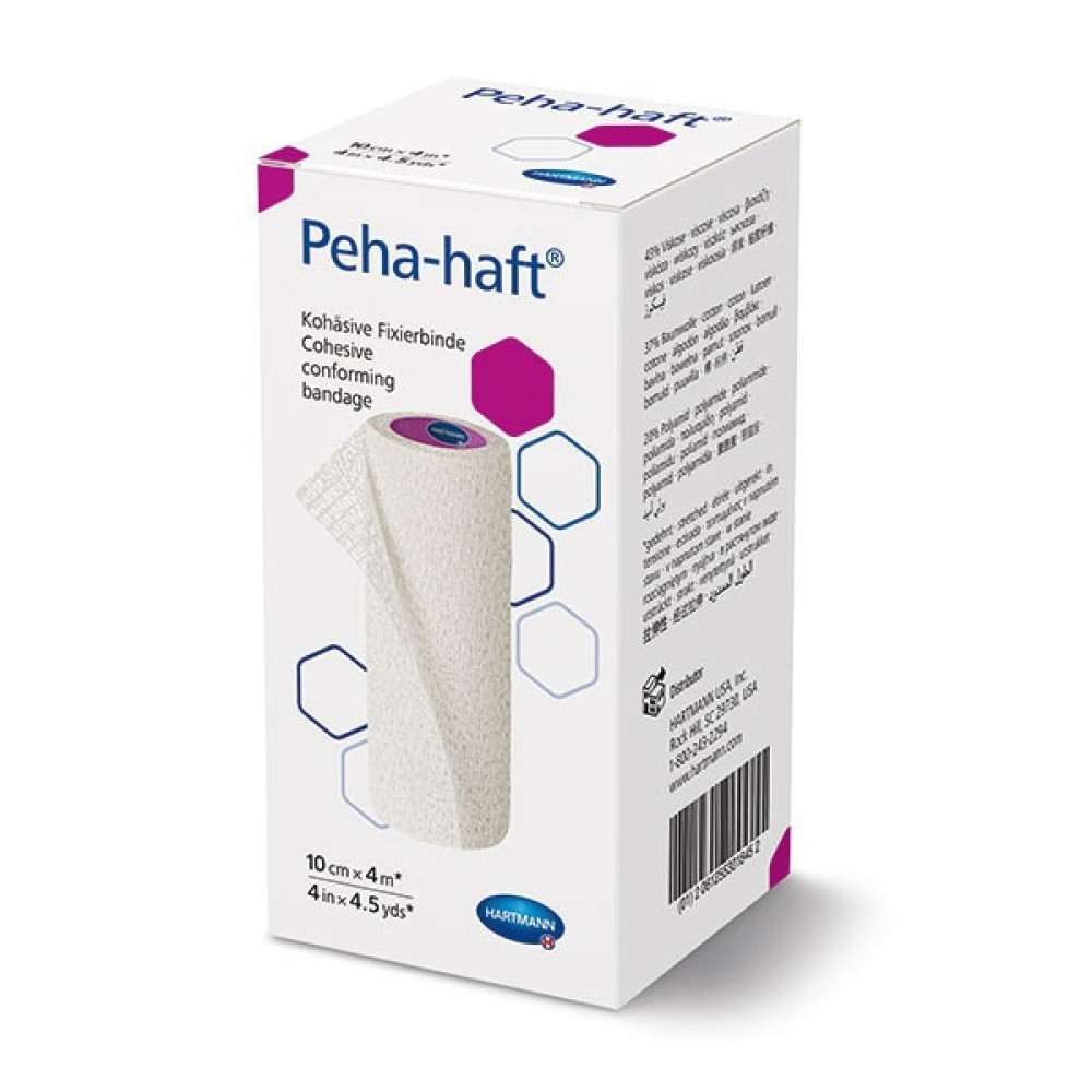 Hartmann Peha-haft самозалепващ бял фиксиращ бинт с кохезивен ефект 4м/10см х 1 брой -
