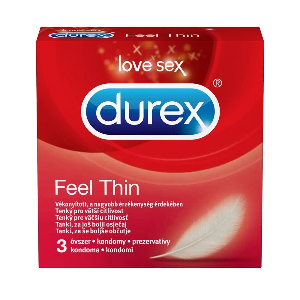 Durex Feel Thin презервативи много тънки за по-голяма чувствителност х 3 броя -