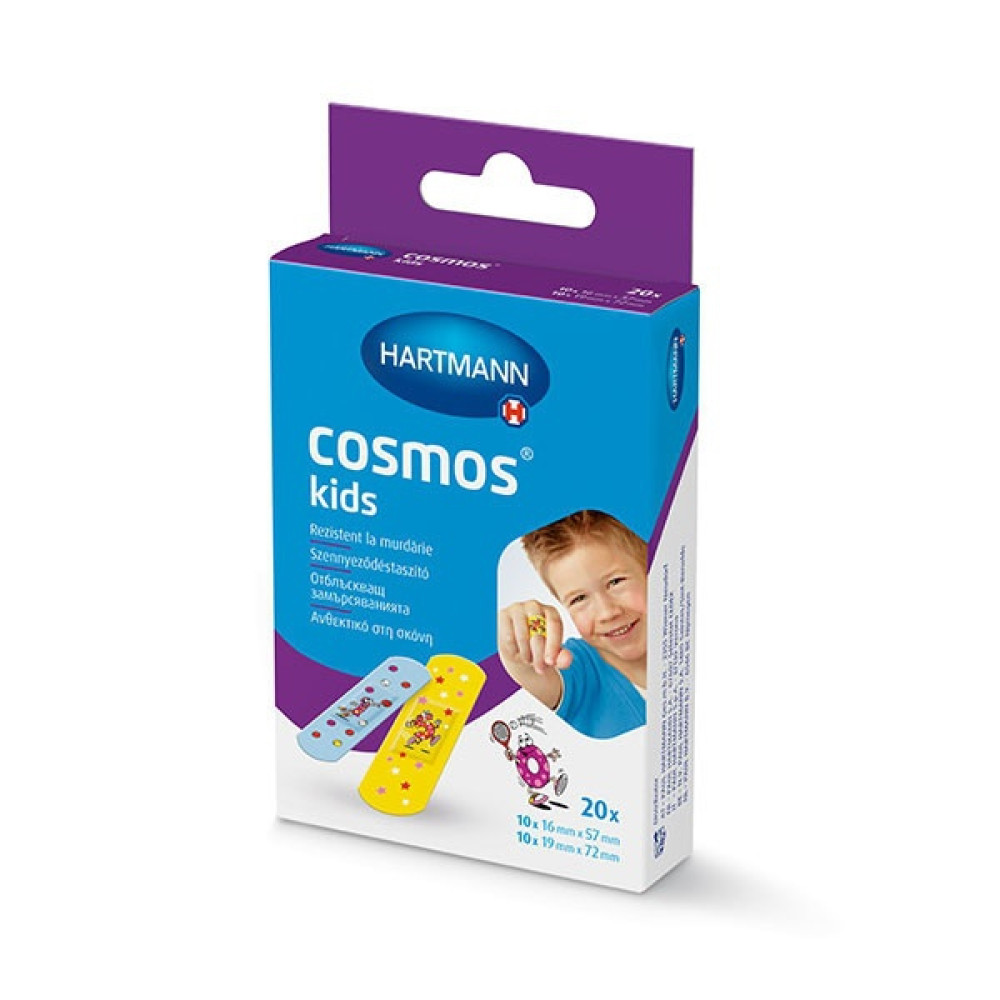 Cosmos Kids отблъскващи замърсяванията пластири за деца 2 размера х 20 броя, Hartmann -