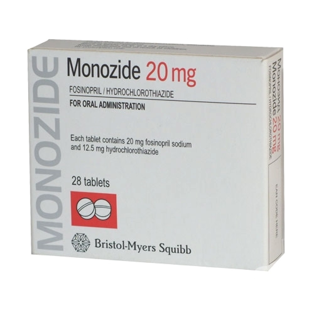 Monozide 20 mg/12,5 mg 28 tablets / Монозид 20 mg/12,5 mg 28 таблетки - Лекарства с рецепта
