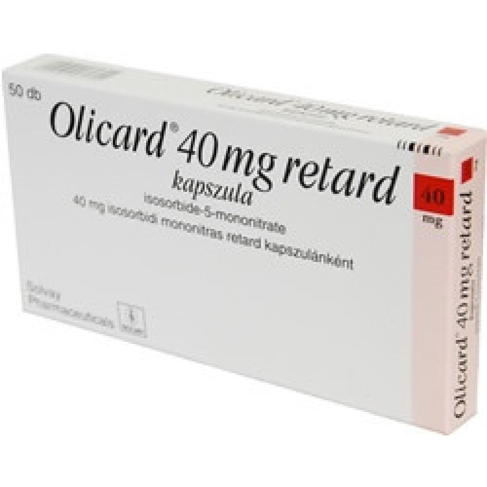 Olicard Retard 40 mg 20 capsules. / Оликард Ретард 40 мг 20 капс. - Лекарства с рецепта