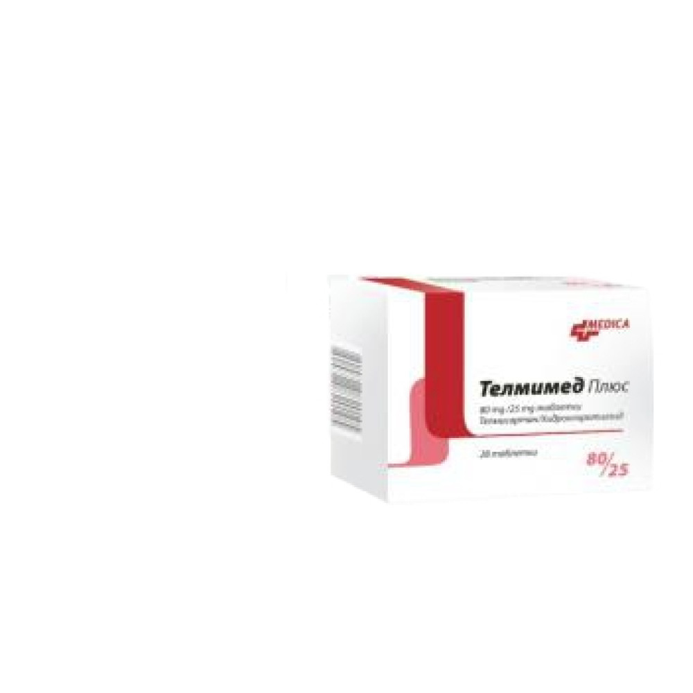 Telmimed Plus 80 mg/25 mg 28 tablets / Телмимед Плюс 80 mg/25 mg 28 таблетки - Лекарства с рецепта