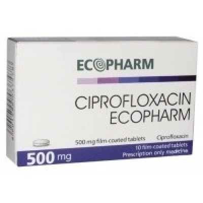 ЦИПРОФЛОКСАЦИН ЕКОФАРМ табл 500 мг х 10 бр