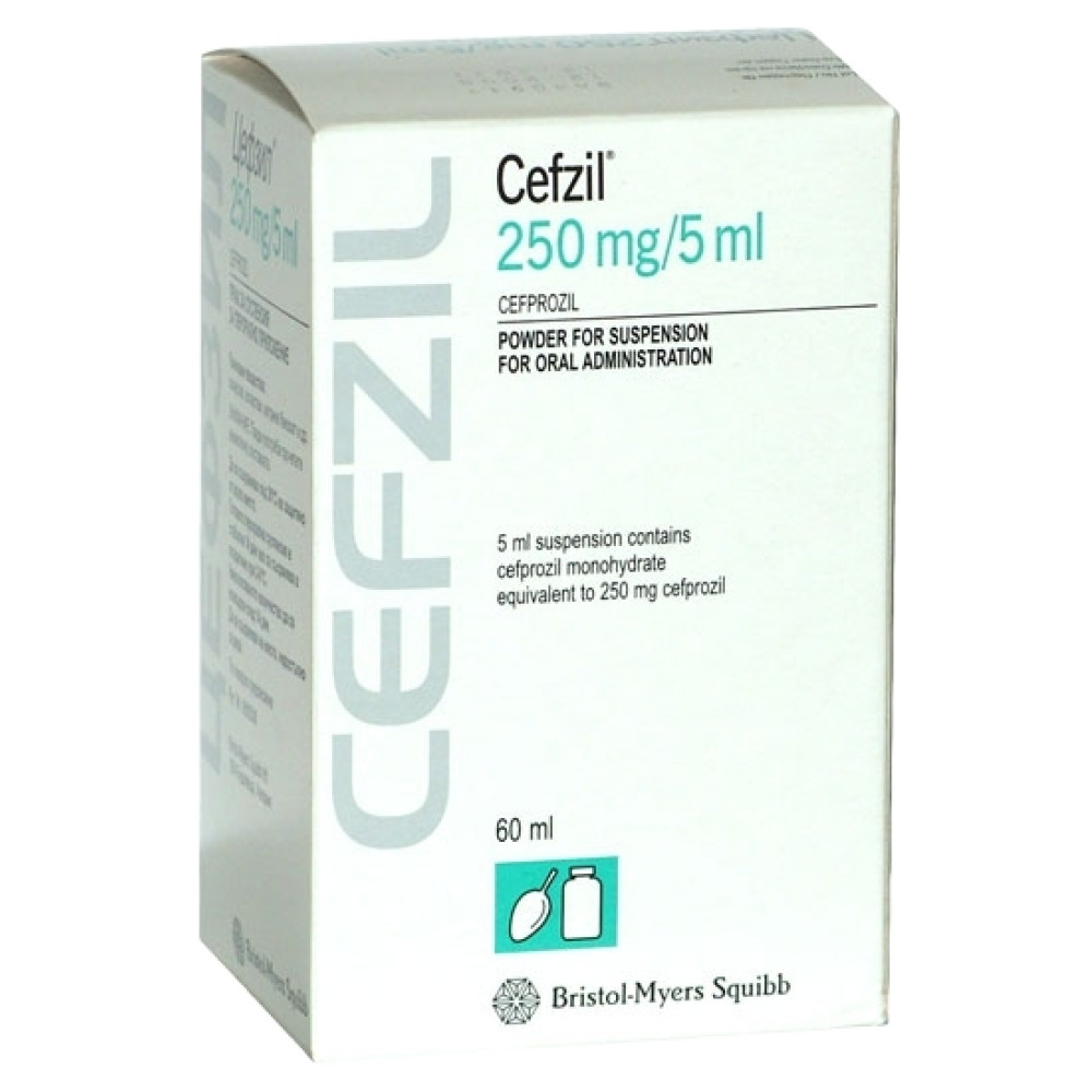 Cefzil 250 mg/5 ml suspension 60 ml / Цефзил 250 мг/5 мл суспензия 60 мл - Лекарства с рецепта