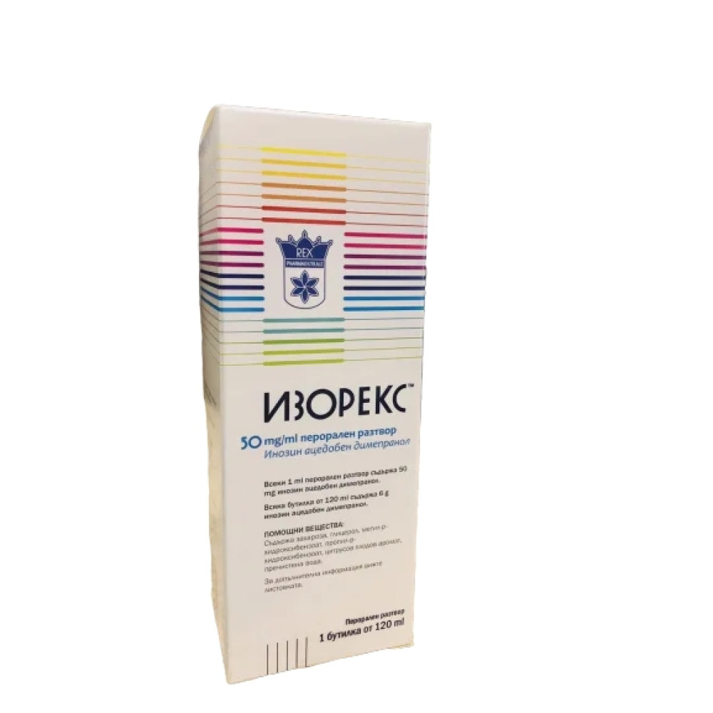 Изорекс перорален разтвор 50мг х120 мл - Лекарства с рецепта