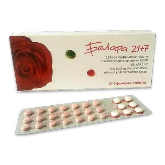 БЕЛАРА 21+7 табл 0.03 мг/2 мг х 28 бр