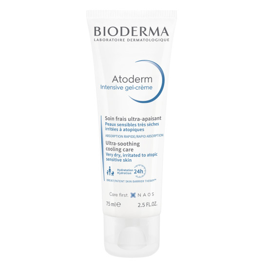 BIODERMA ATODERM Intensive gel-creme интензивен успокояващ гел-крем за лице и тяло за много суха и атопична кожа 75 мл