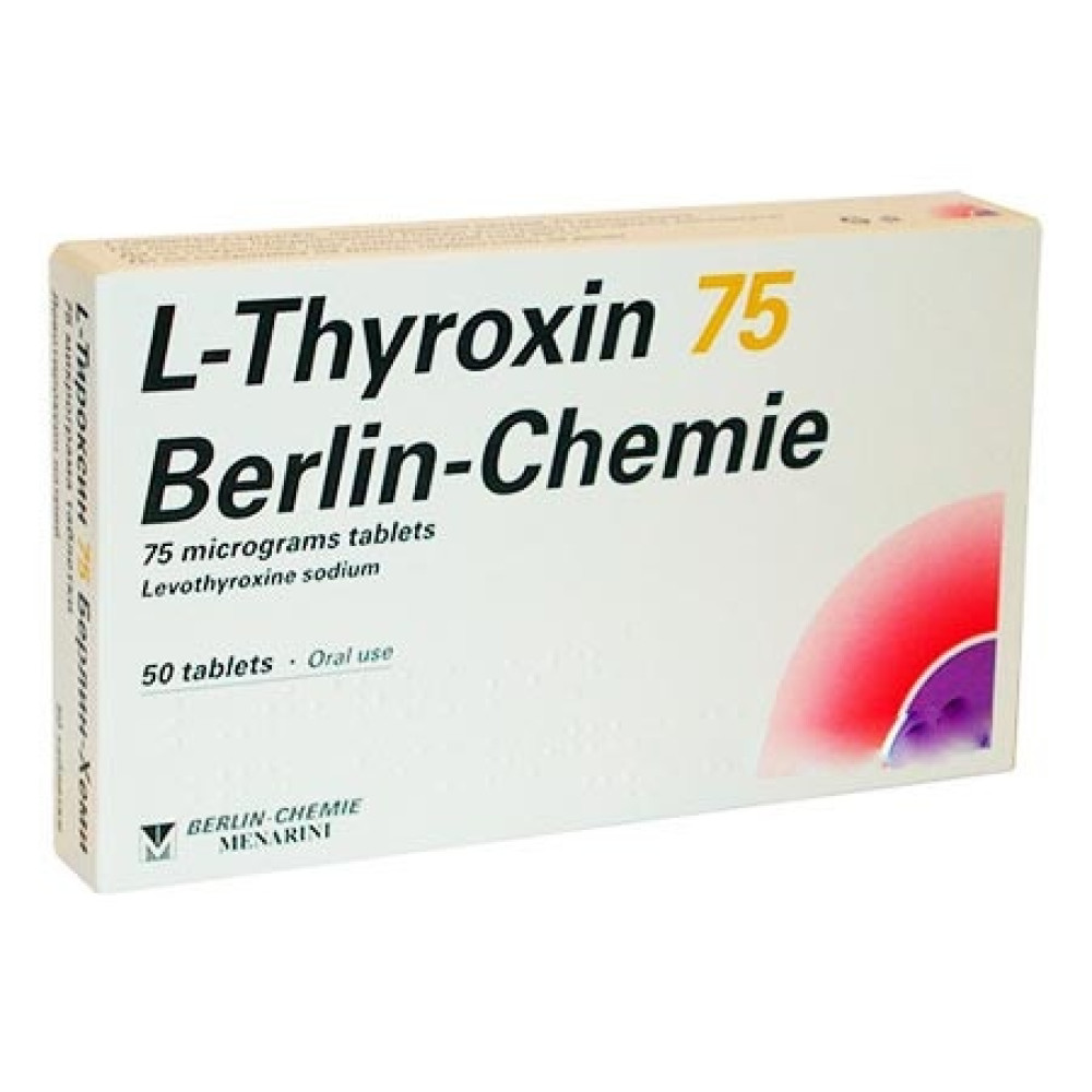 L-Thyroxin 75 Berlin-Chemie 75 micrograms 50 tablets / L-Тироксин 75 Берлин-Хеми 75 микрограма 50 таблетки - Лекарства с рецепта