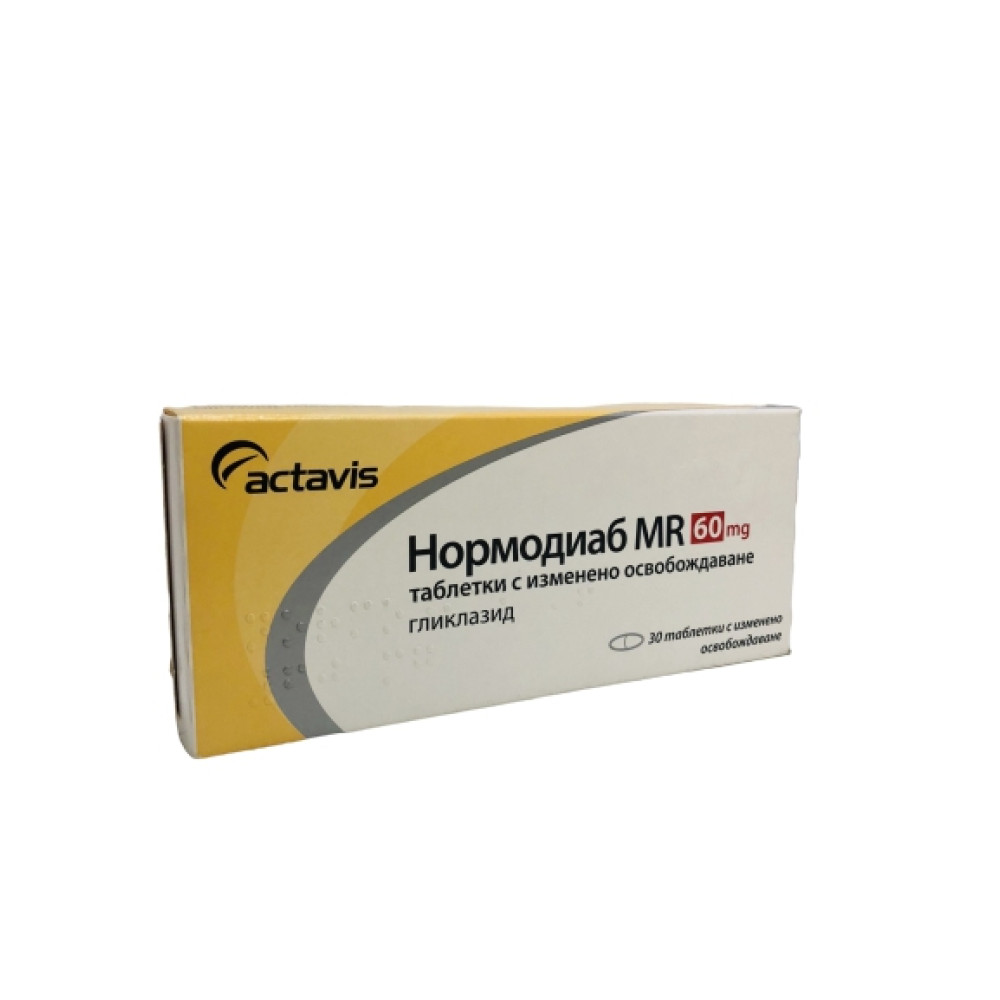 НОРМОДИАБ MR 60МГ X 30 ТАБЛЕТКИ - НОРМОДИАБ MR 60МГ X 30 ТАБЛЕТКИ -