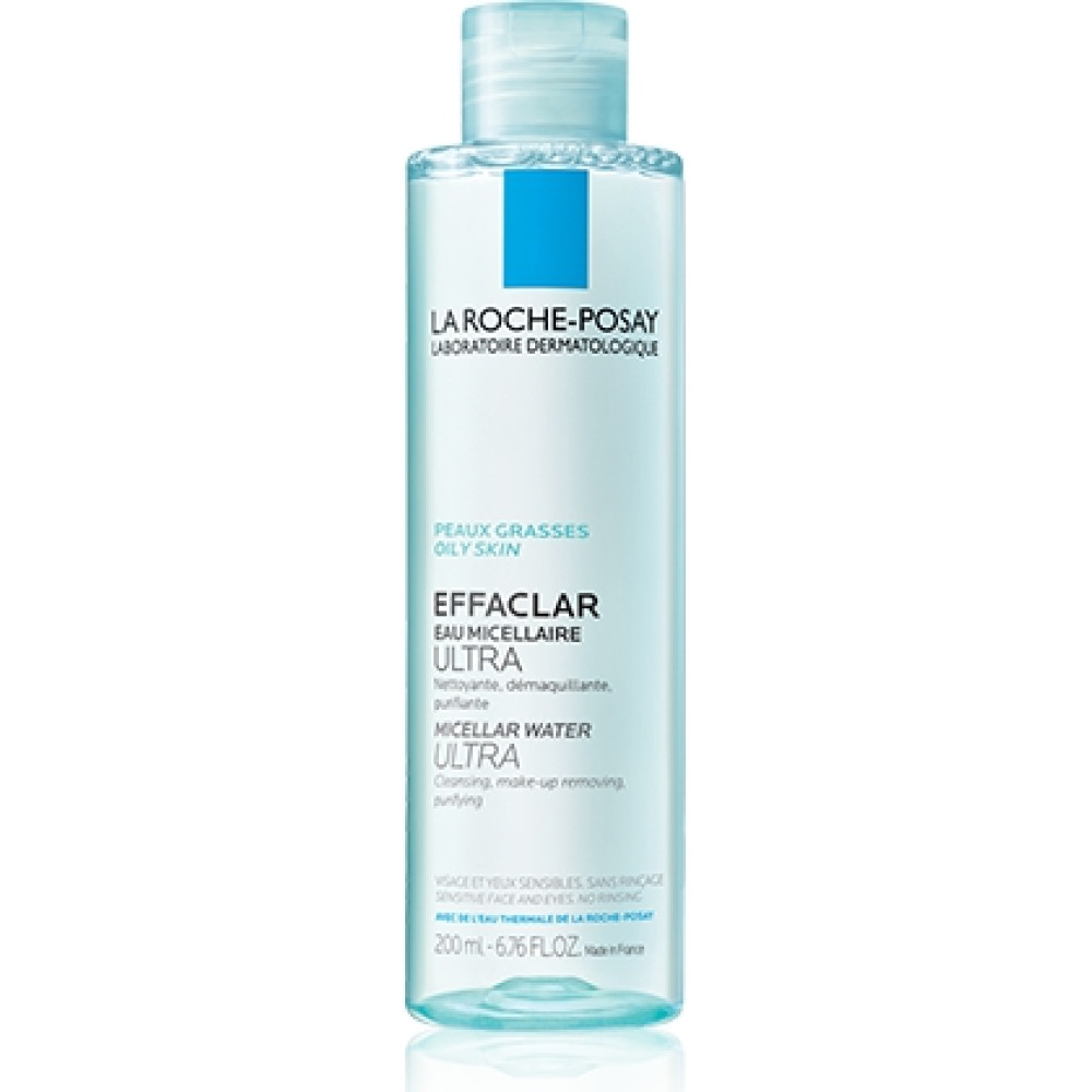 La Roche-Posay Effaclar Почистваща мицеларна вода за лице за мазна чувствителна кожа 200мл -