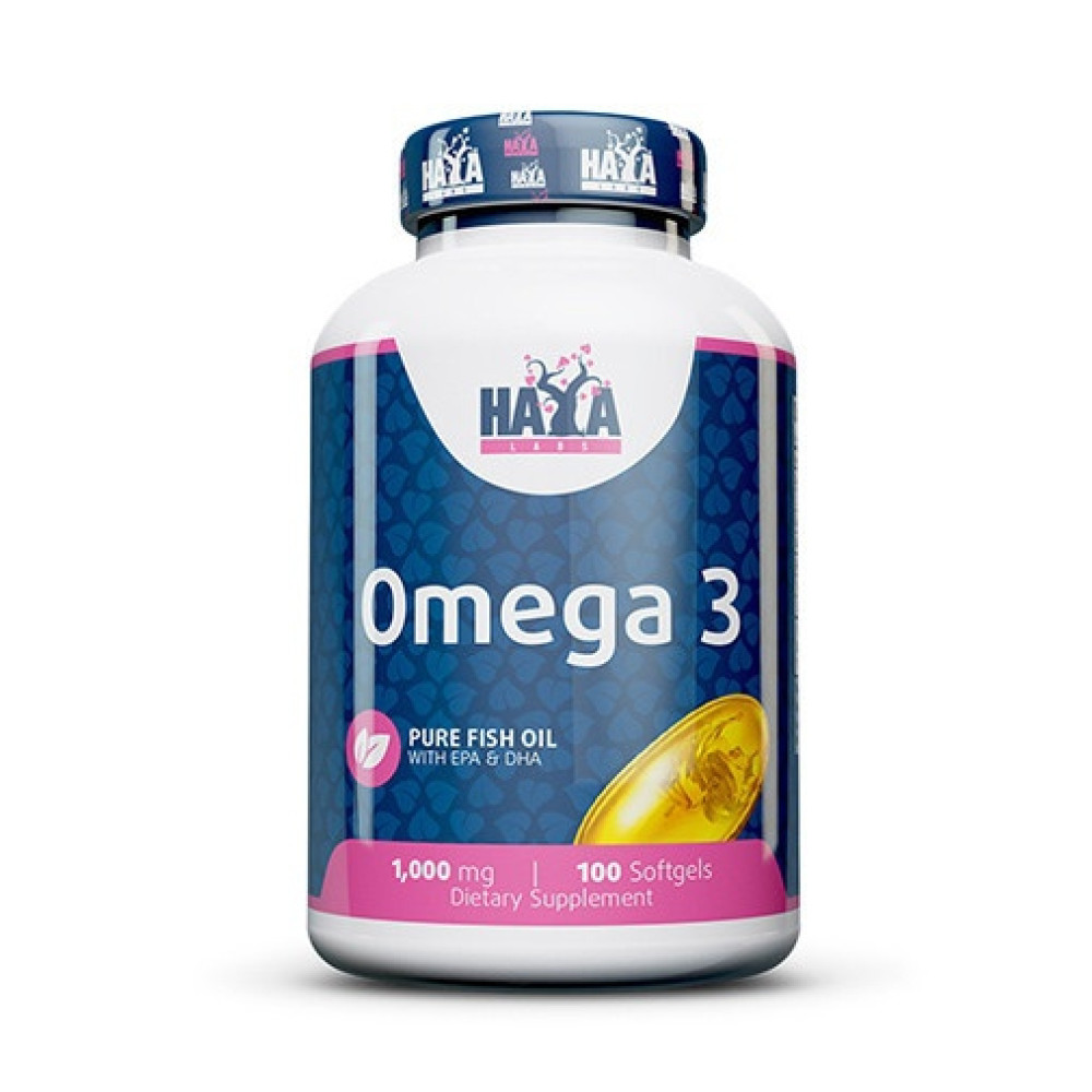 Omega 3 (Омега 3 мастни киселини) 1000мг х 100, Haya labs -