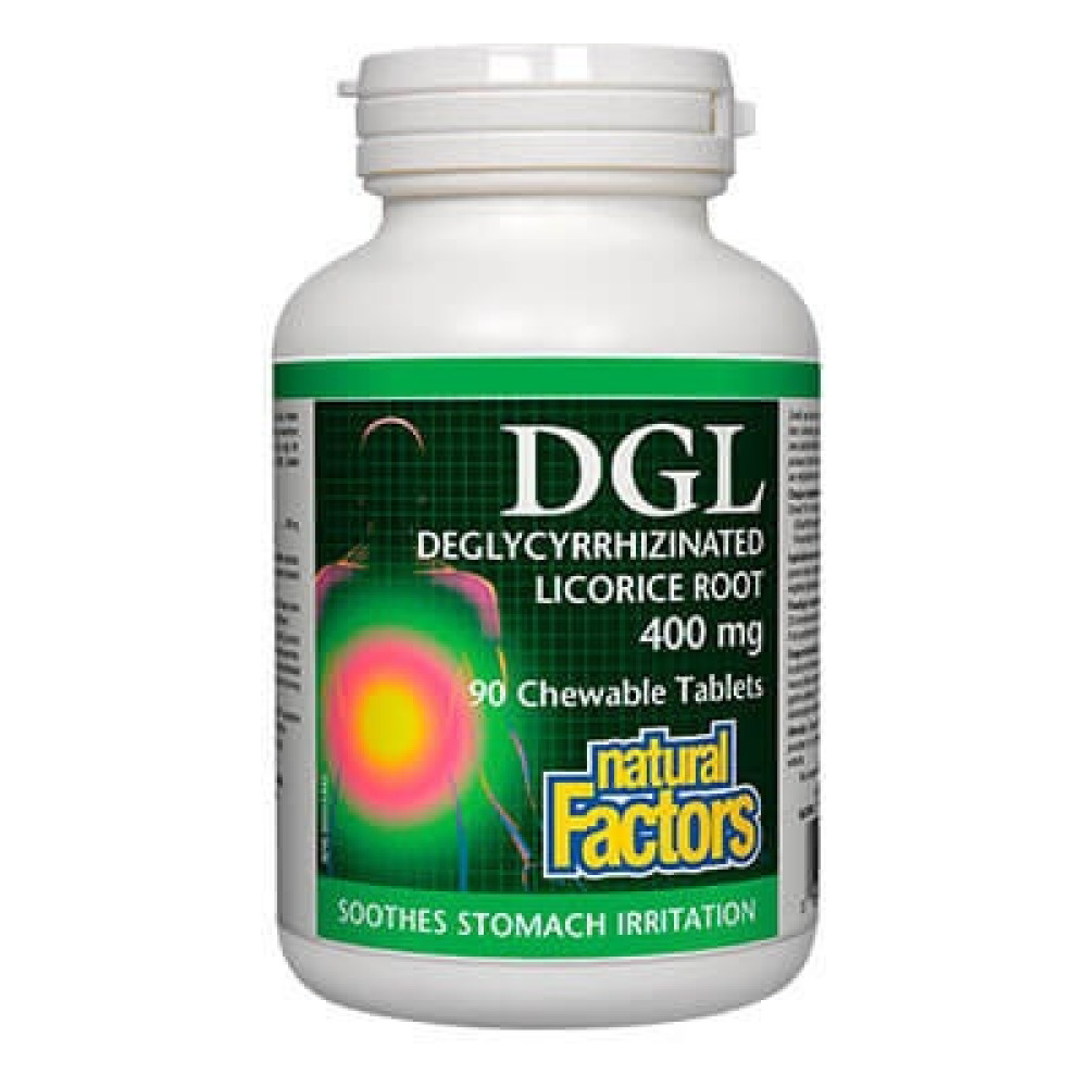 DGL Deglycyrrhizinated Licorice Root 400 mg 90 chewable tablets / Ди Джи Ел (DGL) 400 мг 90 дъвчащи таблетки - Храносмилане