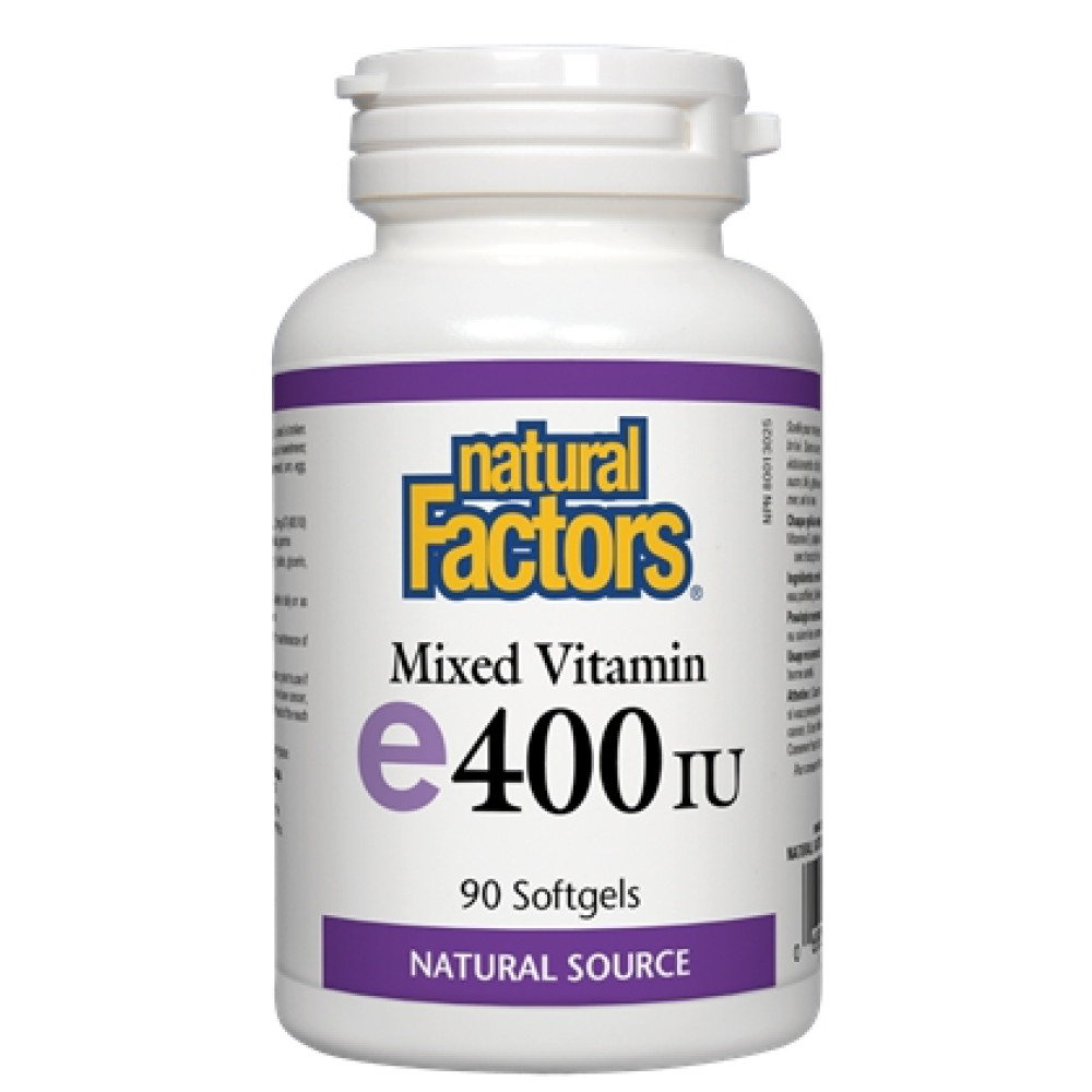Витамин Е, 268мг/400IU, 90 капсули, Natural Factors -