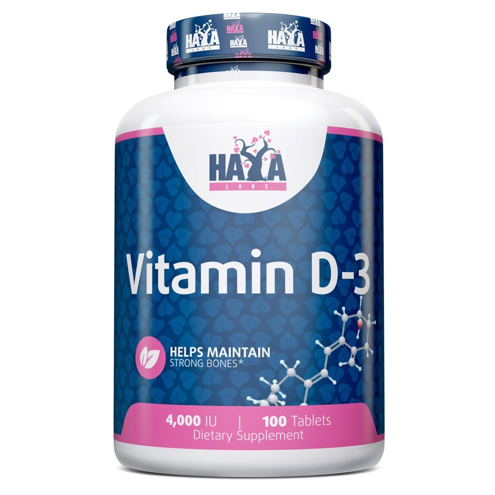 Vitamin D-3 (Витамин D-3) 4000IU, таблетки х 100, Haya labs -