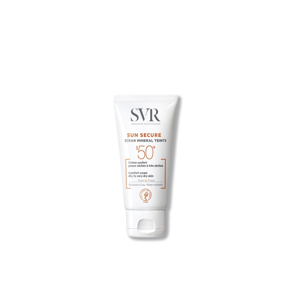 SVR Sun Secure SPF50+ слънцезащитен тониран крем за лице за суха кожа 50мл. -