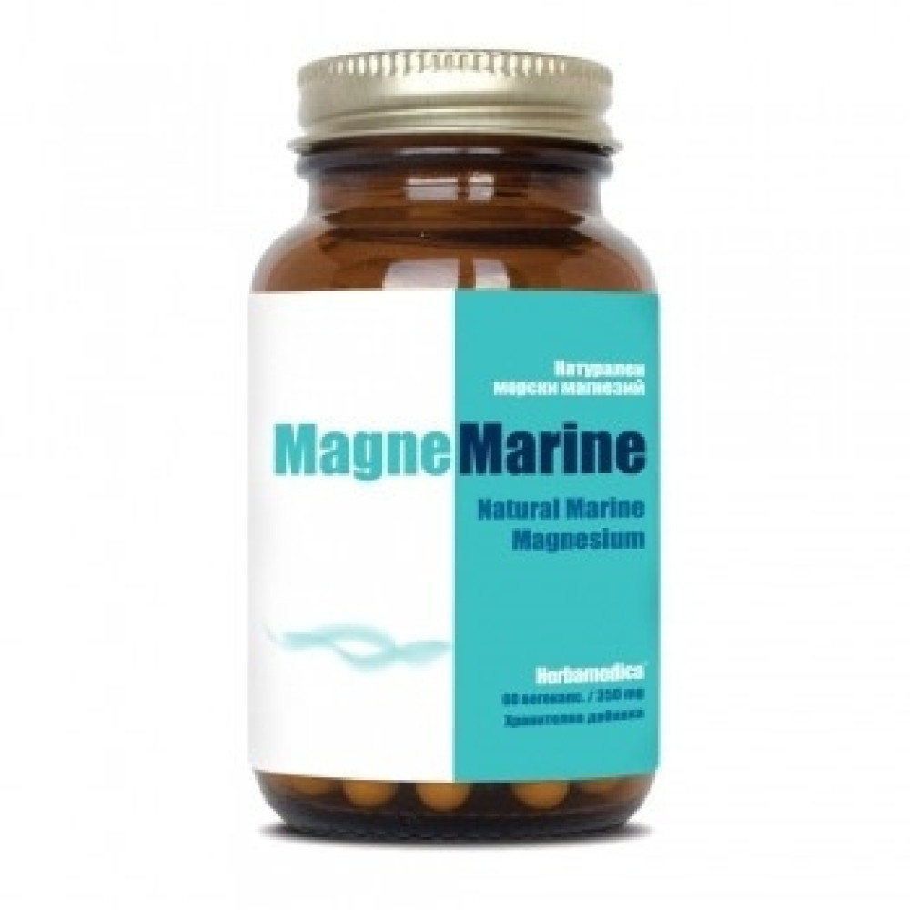 Магнезий Магне Марин, Натурален морски магнезий, 350мг, 60, Herba Medica -