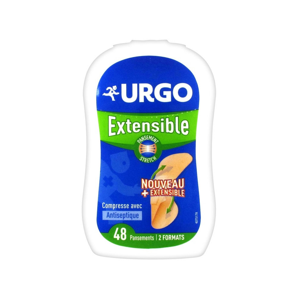 URGO Extensible Plasters, мултиразтегаеми пластири 2 размера х 48 броя -