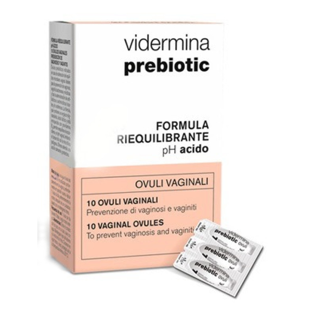 Vidermina Пребиотик при нарушен баланс на вагиналната флора, 10 вагинални овули -