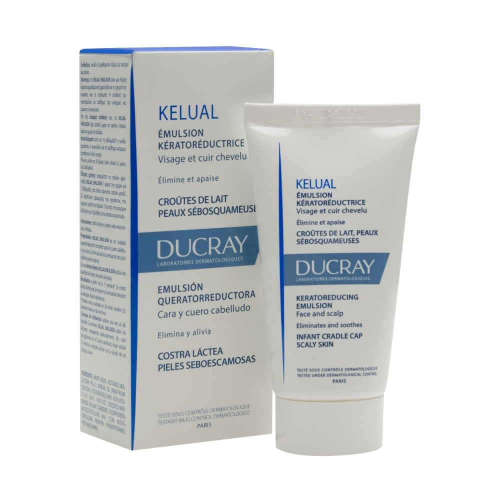 Ducray Kelual Емулсия против млечни корички за лице и скалп при кърмачета и бебета х 50Мл -