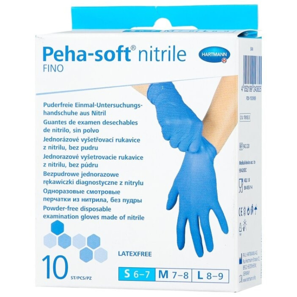 Hartmann Peha-soft Ръкавици нестерилни нитрил, размер S х 10 броя -