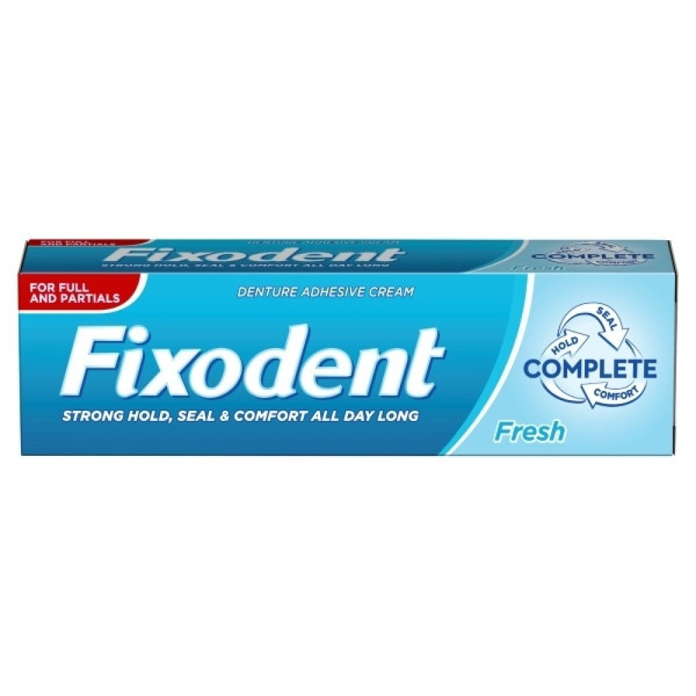 Fixodent Complete Fresh Фиксиращ крем за зъбни протези 47 гр - За зъбни протези