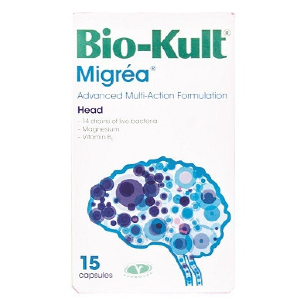 Био-Култ Мигреа Пробиотик за нервната система, с магнезий и витамин D, 15 капсули, Протексин -