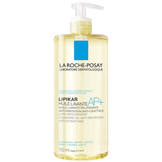 LA ROCHE-POSAY LIPIKAR HUILE LAVANTE АР+ липидовъзстановяващо измиващо олио за лице и тяло против раздразнения и сърбеж 750 мл