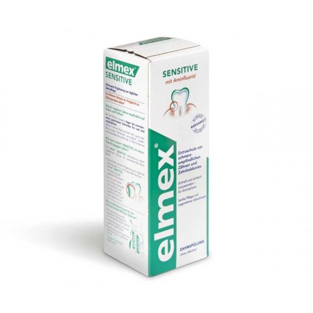 Elmex Sensitive вода за уста, за защита срещу кариес и чувствителност на зъбите 400мл. -