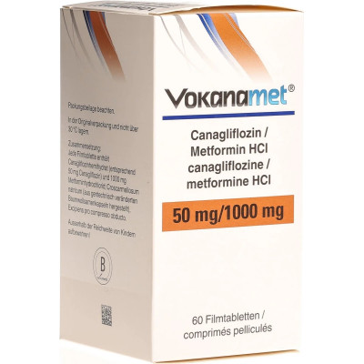 ВОКАНАМЕТ филм табл 50 мг/1000 мг х 60 бр