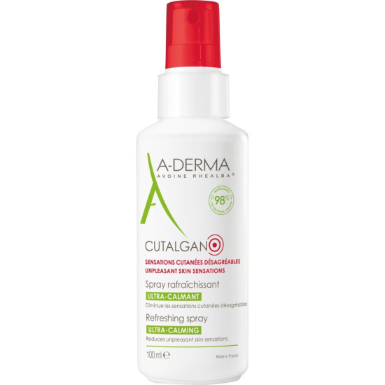 A-DERMA CUTALGAN REFRESHING SPRAY ULTRA-CALMING успокояващ спрей лице и тяло за суха кожа склонна към атопия 100 мл