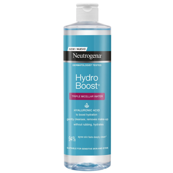 NEUTROGENA HYDRO BOOST Triple Micellar Water мицеларна вода за лице с тройно действие за чувствителна кожа 400 мл