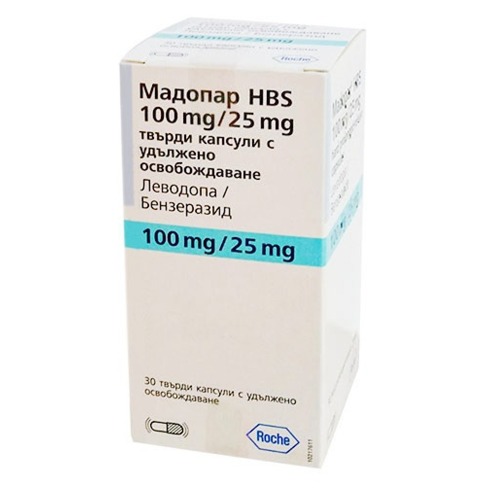 МАДОПАР HBS капс 100 мг/25 мг х 30 бр