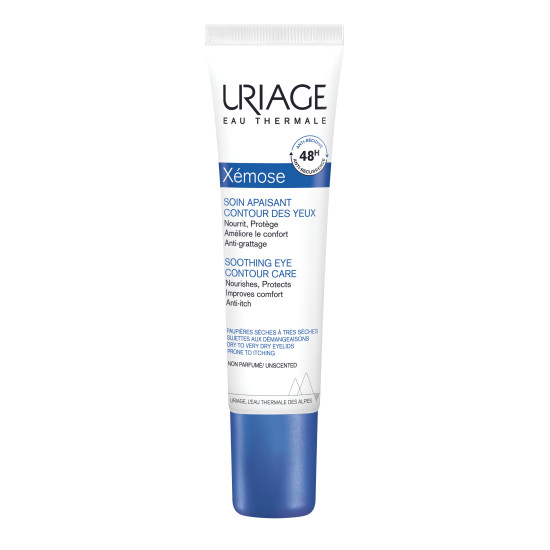 URIAGE XEMOSE SOOTHING EYE CONTOUR CARE успокояващ крем за околоочен контур за суха и атопична кожа 15 мл
