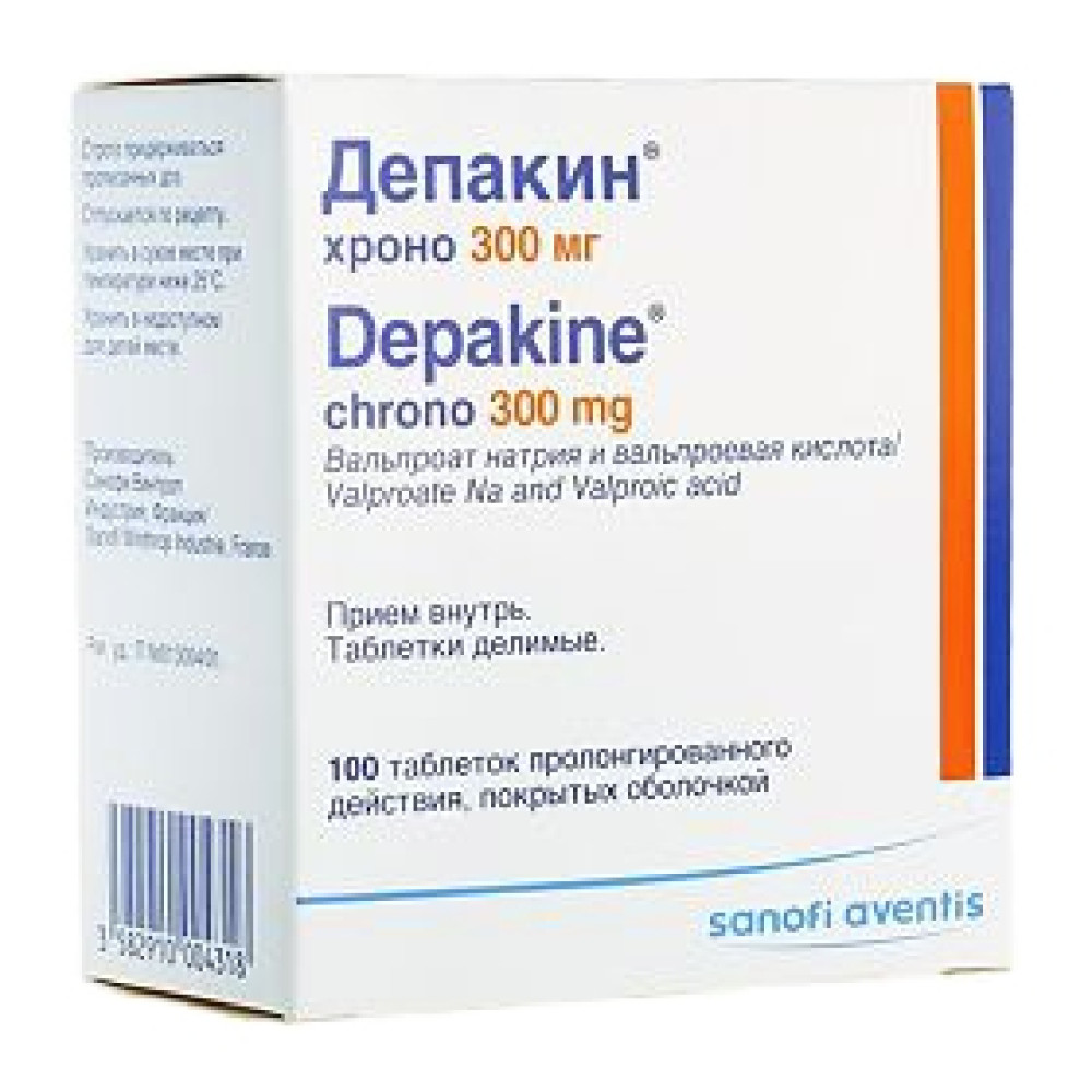 ДЕПАКИН ХРОНО табл 300 мг х 100 бр | Аптека Феникс