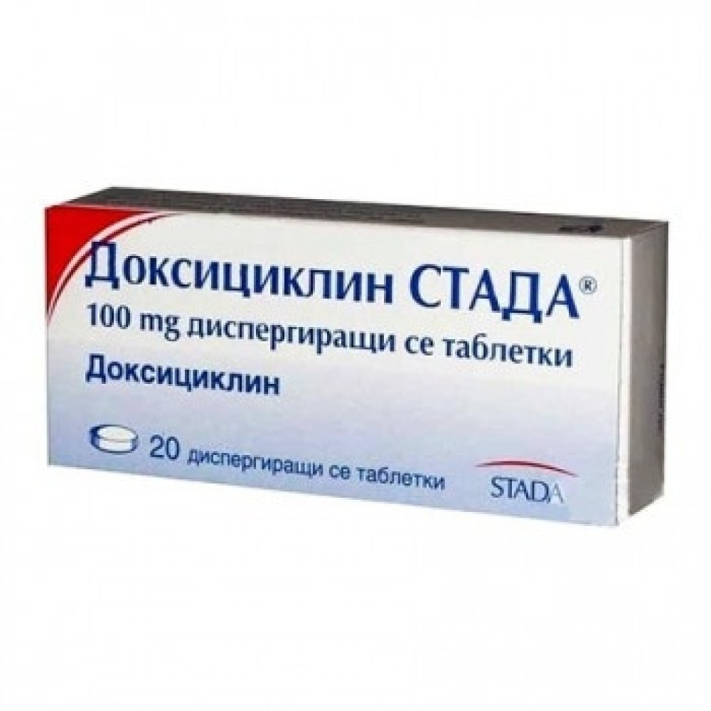 Doxycyclin 100 mg. Stada 20 tabl. / Доксициклин 100 мг. Стада 20 табл. - Лекарства с рецепта