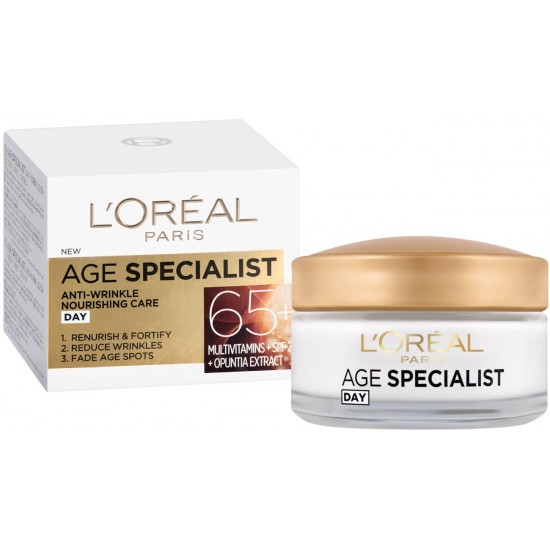L'OREAL AGE SPECIALIST 65+ дневен крем за лице против бръчки с лифтинг ефект за всеки тип кожа 50 мл