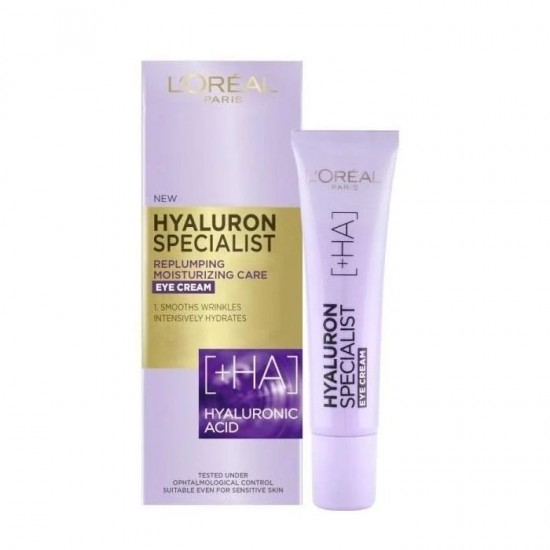 L'OREAL HYALURON SPECIALIST околоочен крем с хиалуронова киселина за всеки тип кожа 15 мл