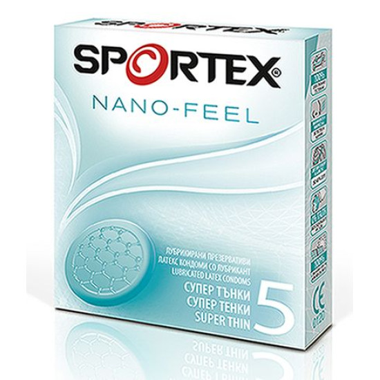 ПРЕЗЕРВАТИВИ SPORTEX NANO-FEEL супер тънки х 5 бр