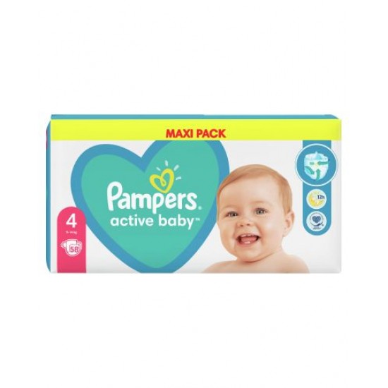ПАМПЕРС ПЕЛЕНИ ACTIVE BABY 4 /9-14 кг/ х 58 бр