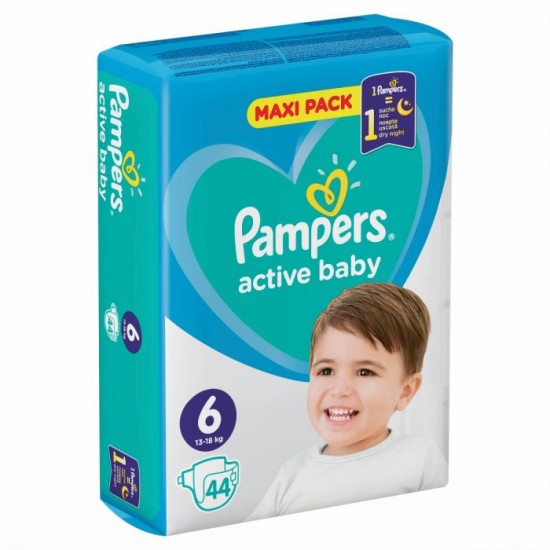 ПАМПЕРС ПЕЛЕНИ ACTIVE BABY 6 /13-18 кг/ х 44 бр