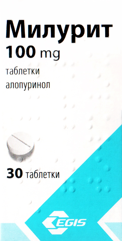МИЛУРИТ табл 100 мг х 30 бр | Аптека Феникс