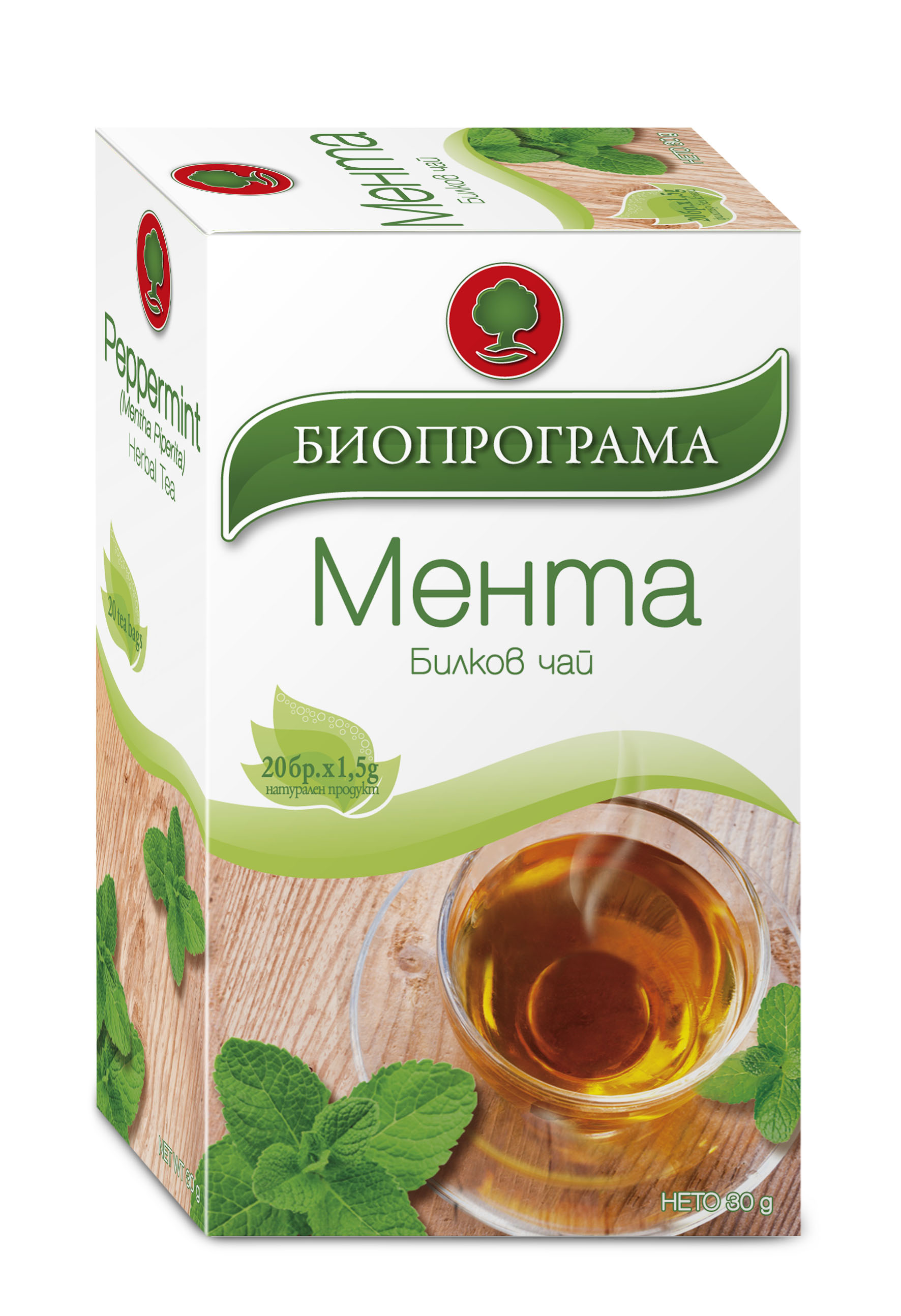 ЧАЙ МЕНТА филтър x 20 бр БИОПРОГРАМА | Аптека Феникс