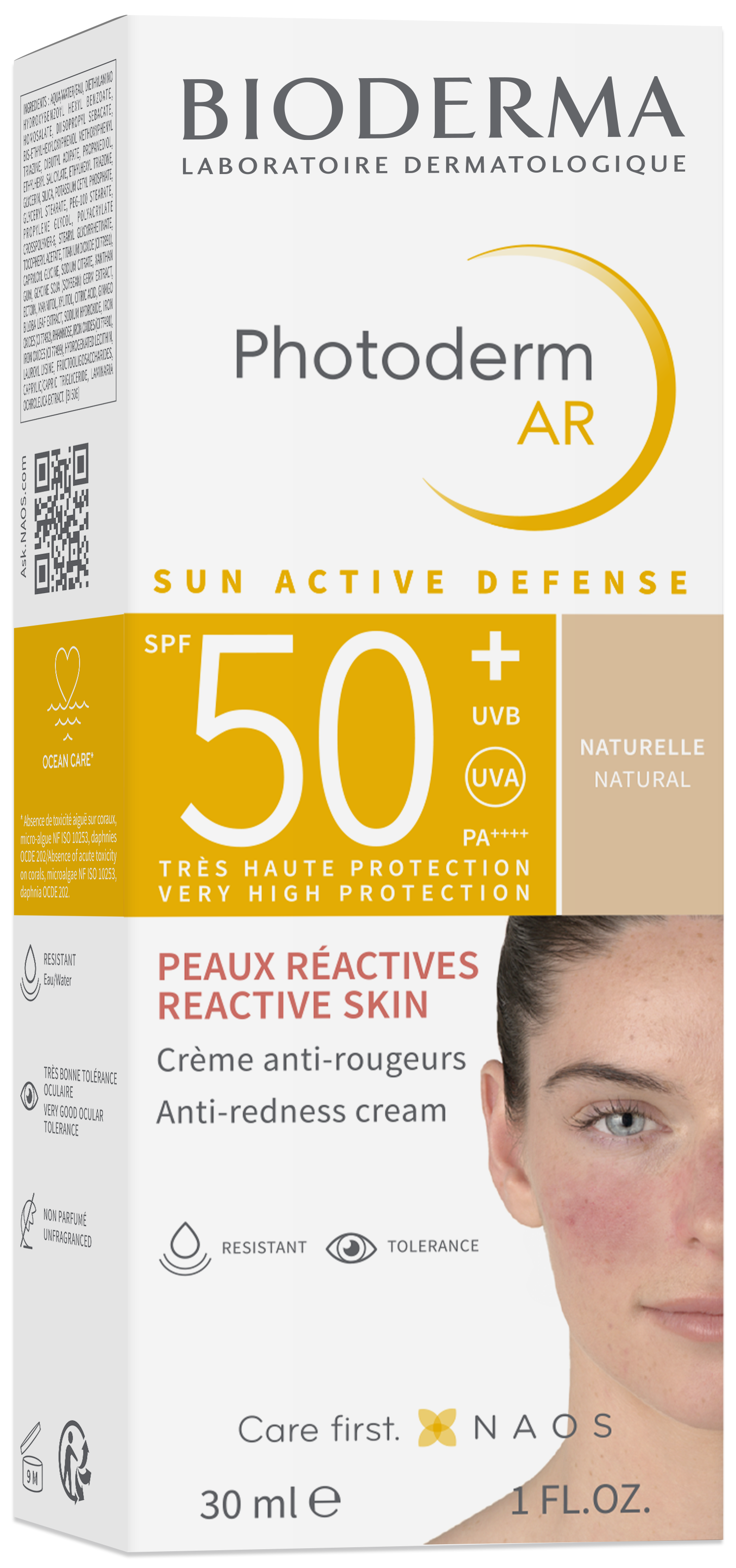 BIODERMA PHOTODERM AR SPF50+ слънцезащитен крем за лице за кожа склонна ...
