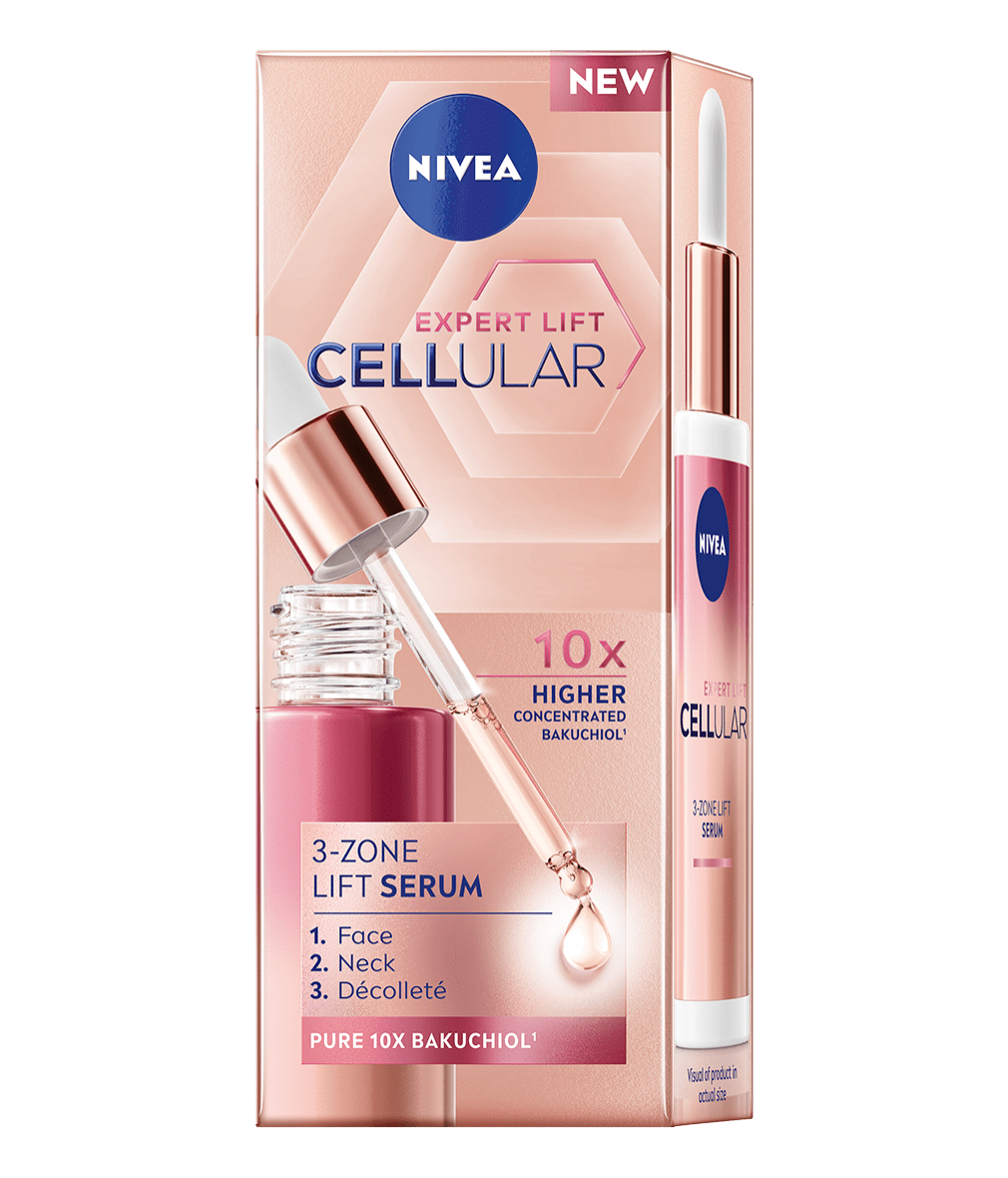 NIVEA CELLULAR EXPERT LIFT 3-ZONE серум против бръчки на лице шия