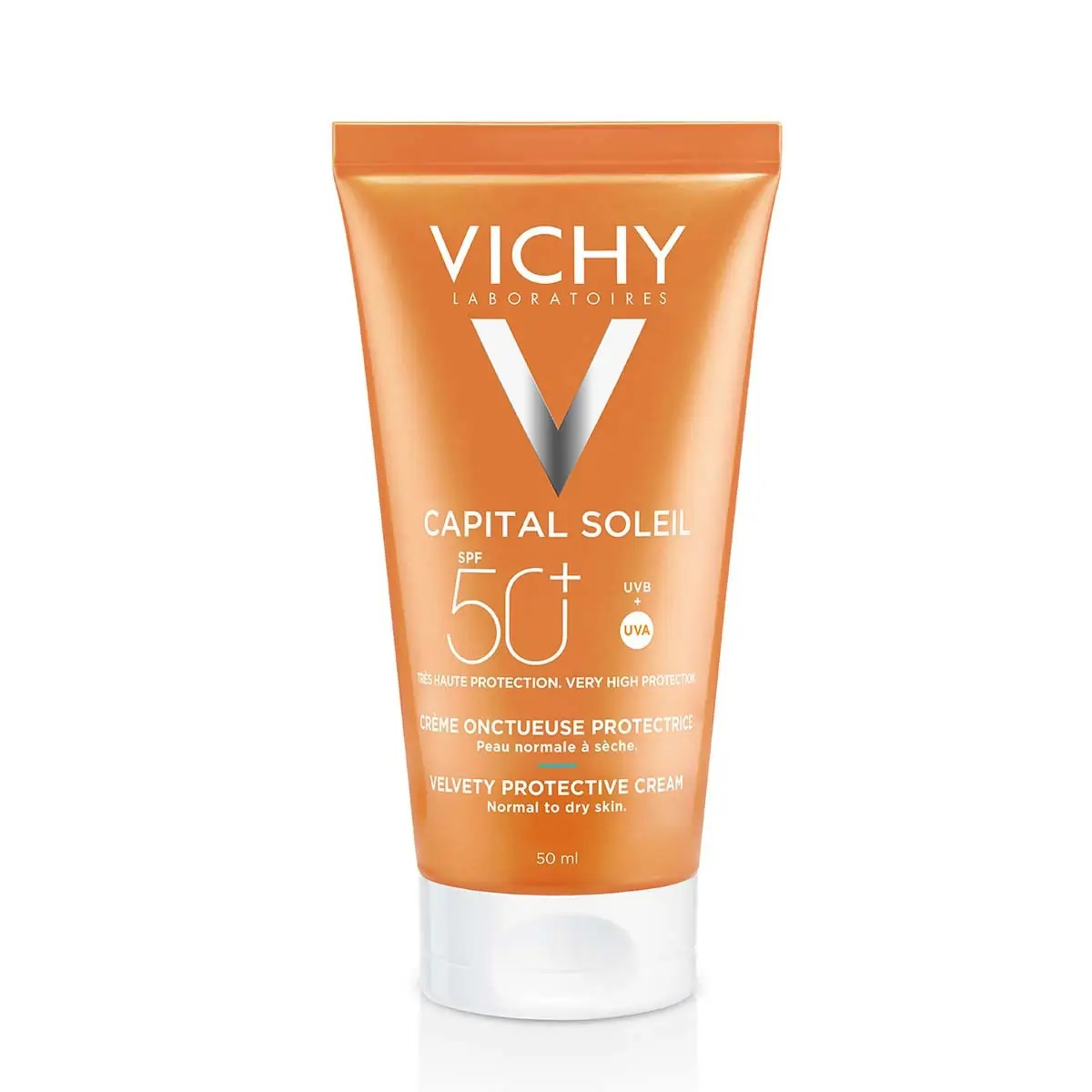 ВИШИ CAPITAL SOLEIL SPF50+ кадифен слънцезащитен крем за нормална до ...