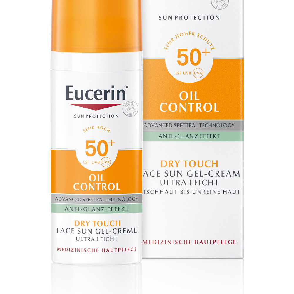 ЕУСЕРИН SUN OIL CONTROL SPF50+ слънцезащитен гел-крем светъл нюанс 50 ...