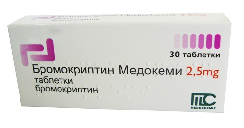 БРОМОКРИПТИН МЕДОКЕМИ табл 2.5 мг х 30 бр MEDOCHEMIE | Аптека Феникс