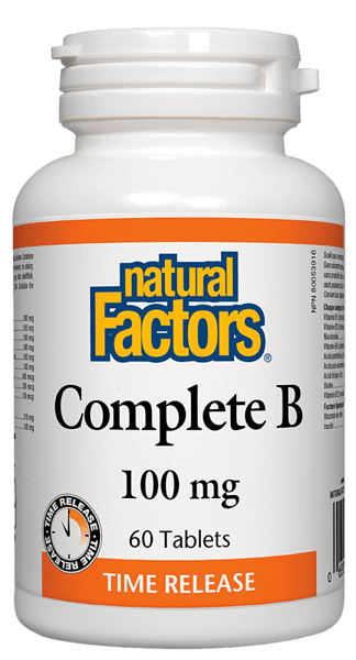 ᐉ ВИТАМИН В КОМПЛЕКС COMPLETE B табл 100 мг x 60 бр NATURAL FACTORS ...