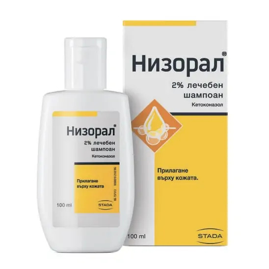НИЗОРАЛ лечебен шампоан против пърхот 2% 100 мл | Аптека Феникс